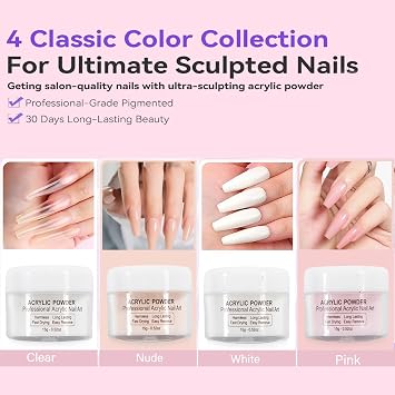 Acrylic Nail Kit, 30G Large Jar Acrylic Powder, Professional Practice Kit