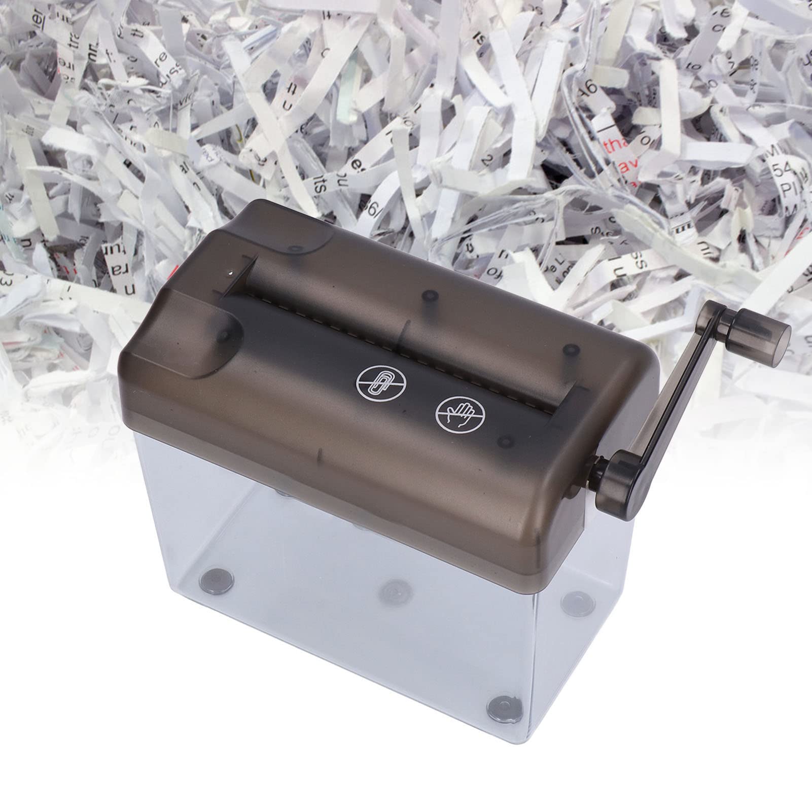 Manueller Aktenvernichter Kleiner tragbarer Aktenvernichter Einfache Bedienung Handaktenvernichter Mini-Aktenvernichter Papierschneidewerkzeug für Office Desktop Home(Grau)