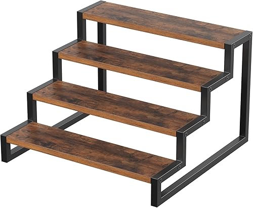 Miniatura 7 de Waissdea Soporte elevador de exhibición de madera, estante elevador de exhibición de madera, estante de encimera de cocina, organizador de especias,