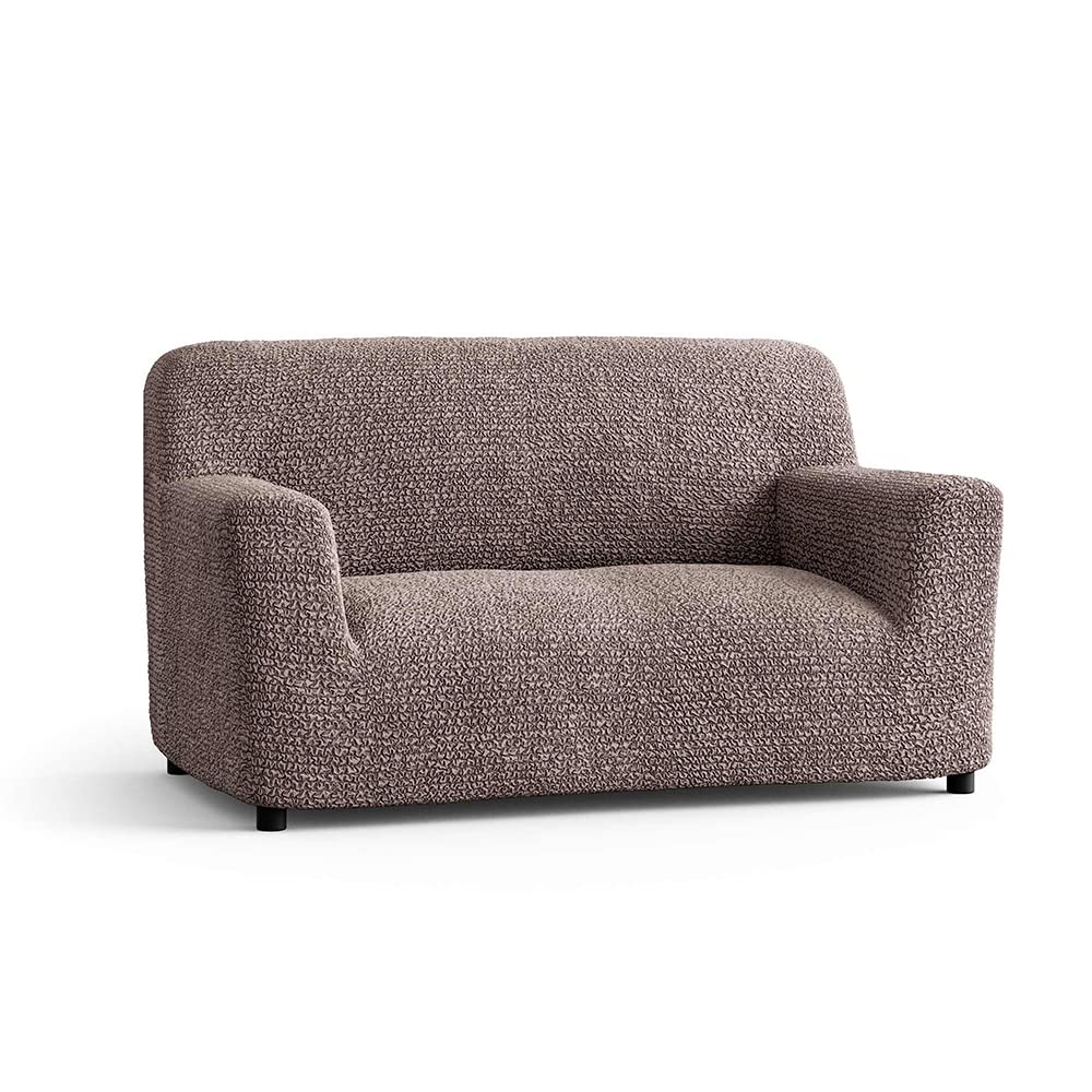 PAULATO BY GA.I.CO. Loveseat Slipcover - Stretch Couch Cover - Cushion Love Seat Sofa Cover - Soft Fabric Slip Cover - 1-Piece Form Fit Washable Protector - Microfibra Collection - Cappuccino