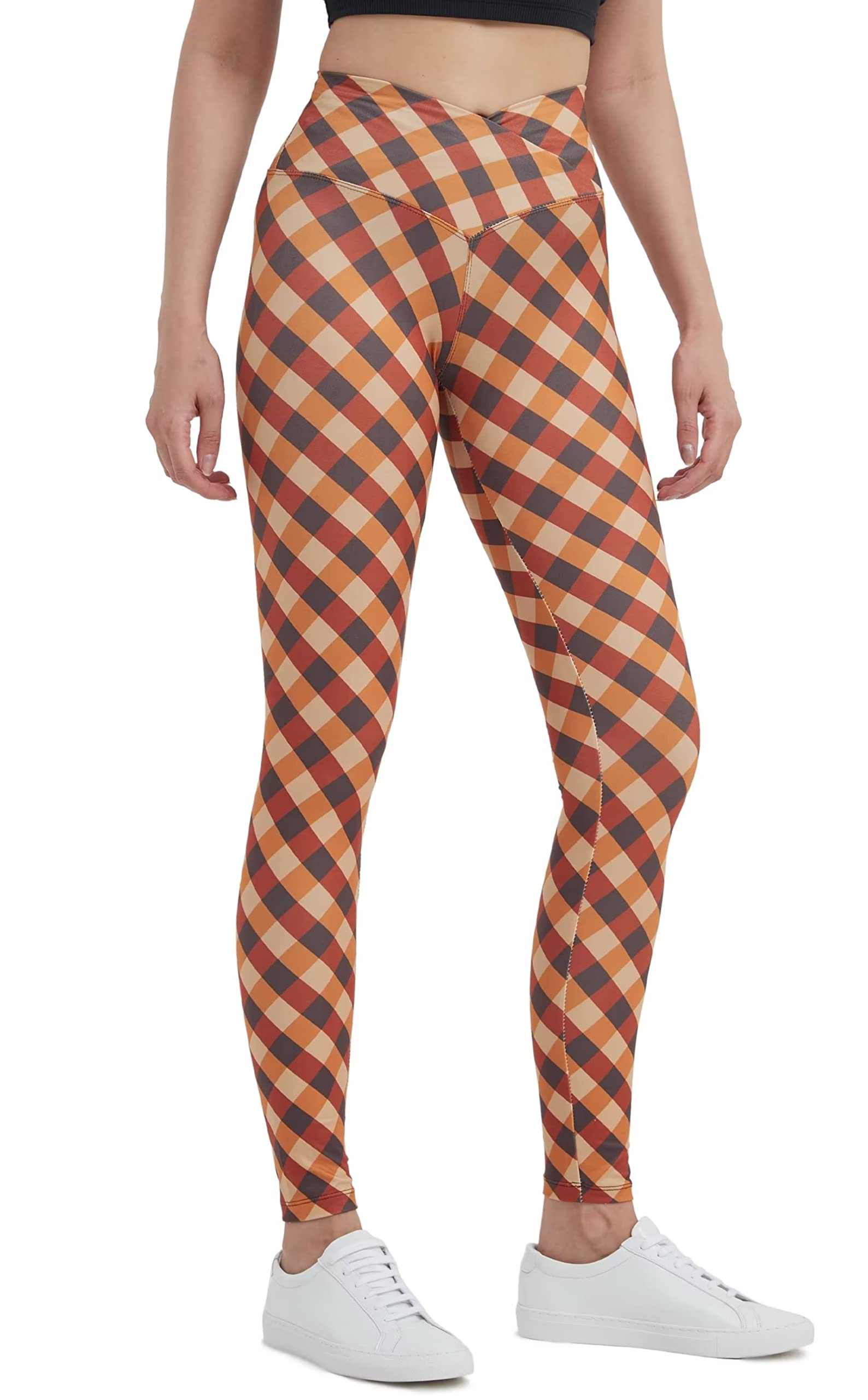 sissycos Women's Christmas Halloween Crossover Leggings High Waisted