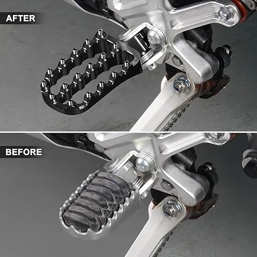 Miniatura 2 de NICECNC Reposapiés ancho negro compatible con Yamaha Tenere700/XTZ 700 2019-2024, Tenere 700 Rally Edition 2020-2024, estribera alargada ampliada