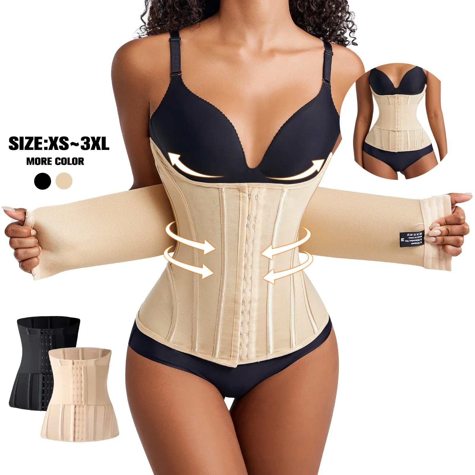 TTDGYYXW Shapewear per Donna Corsetto per Allenatore in Vita Cintura di Supporto Lombare Regolabile Cintura di Recupero Modellante Il Corpo Dopo Il Parto