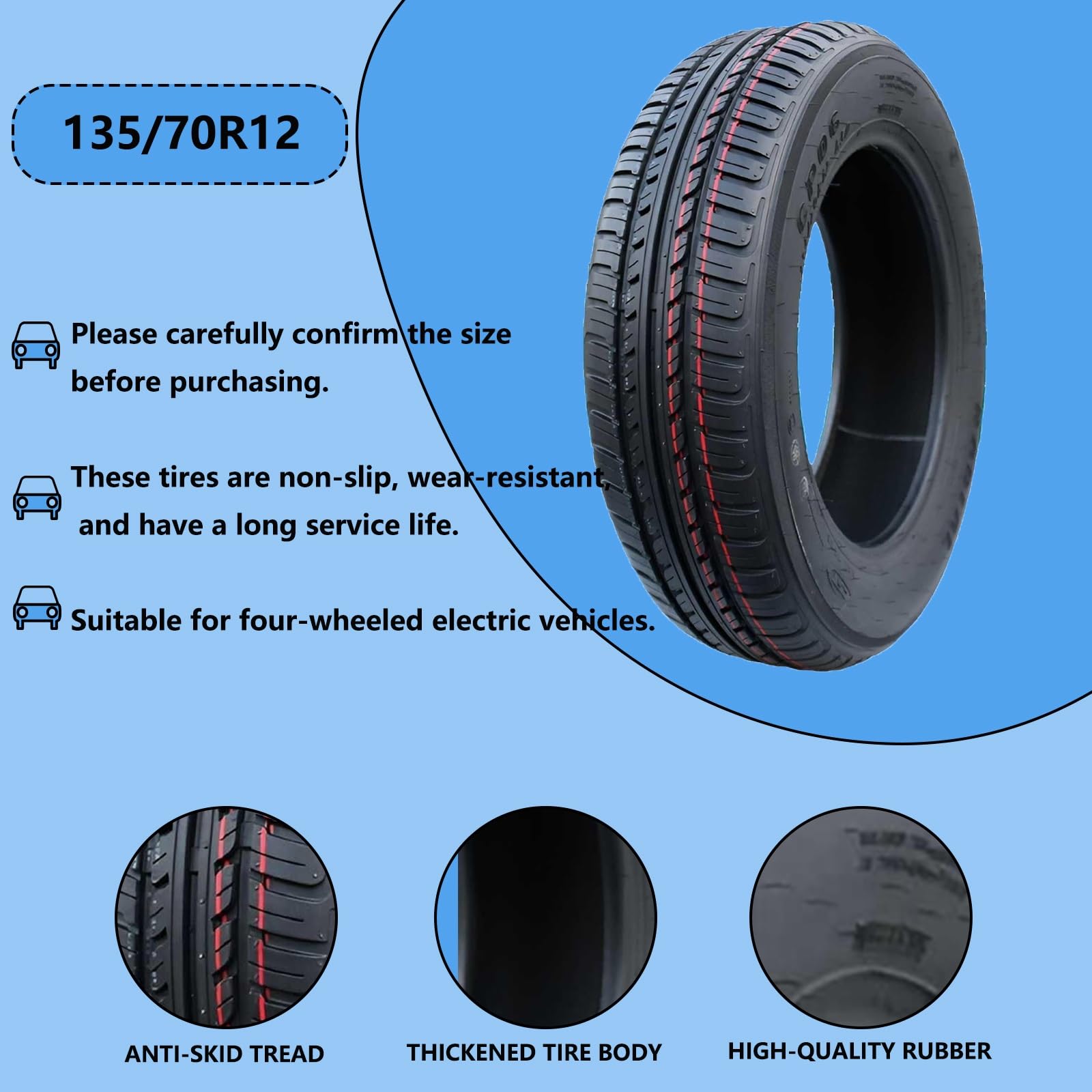 135/70R-12 Opona Zimowa z Wzorem Śniegowym Bez Śrub 135/70R/12 65Q i 135 70R 12 Wysoka Lamela – 250 kPa 290 kg