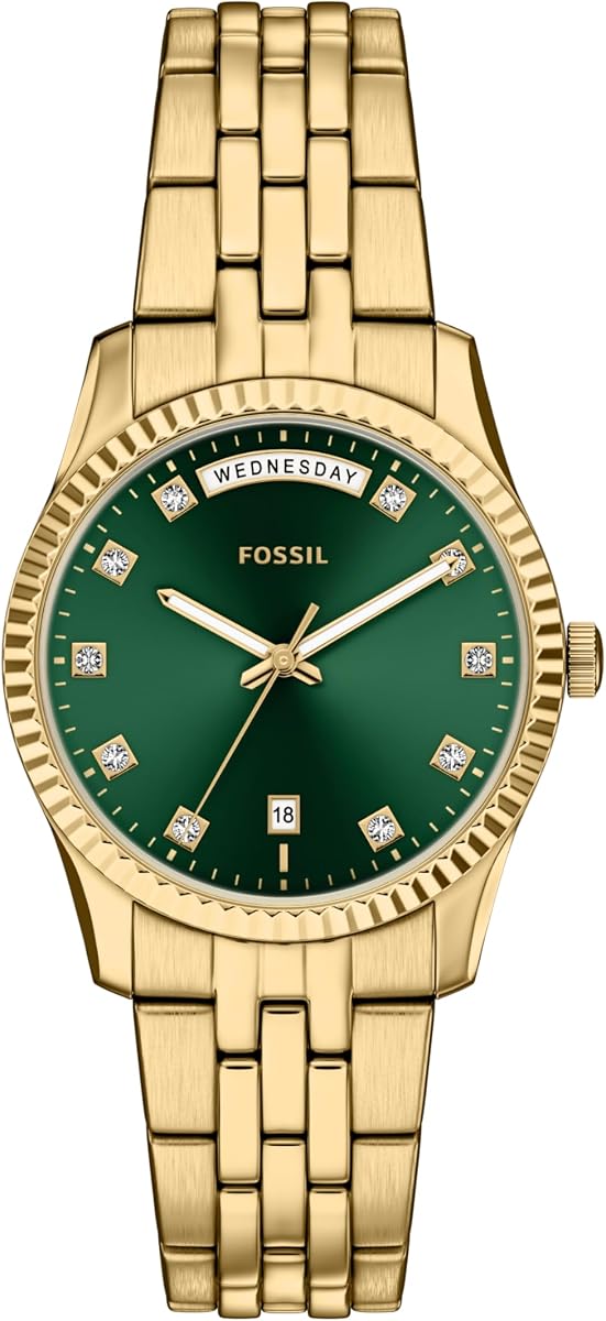 Reloj Fossil para Mujer, Reloj de Cuarzo Scarlette de Acero Inoxidable con Tres manecillas para Mujer