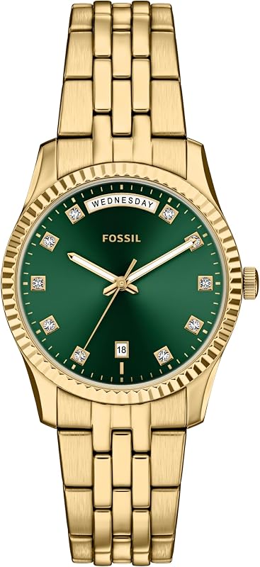 Reloj Fossil para Mujer, Reloj de Cuarzo Scarlette de Acero Inoxidable con Tres manecillas para Mujer
