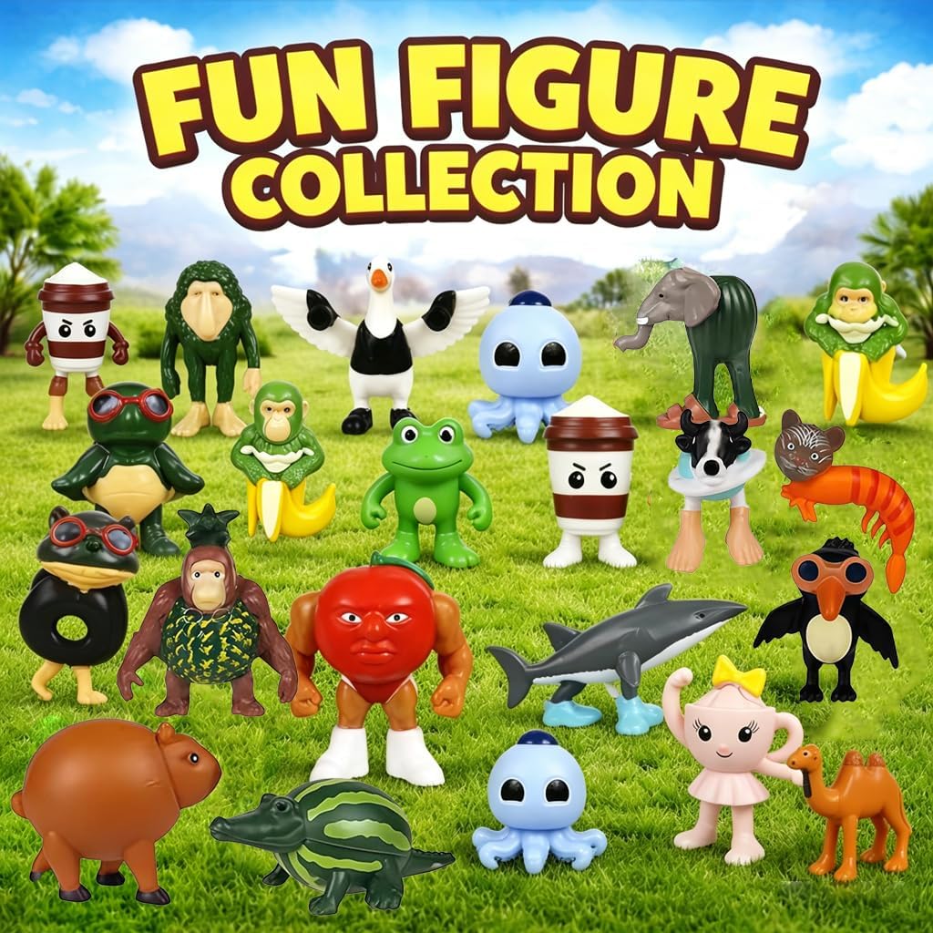 21 PCS Italian Brainrot Steal a Brainrot Action Figures for Kids | 1.8" Tralalero Tralala Tung Tung Tung Sahur Dolls | Fun Brain Rot Toys for Kids, Birthday Party Favors, Goodie Bag Gifts
