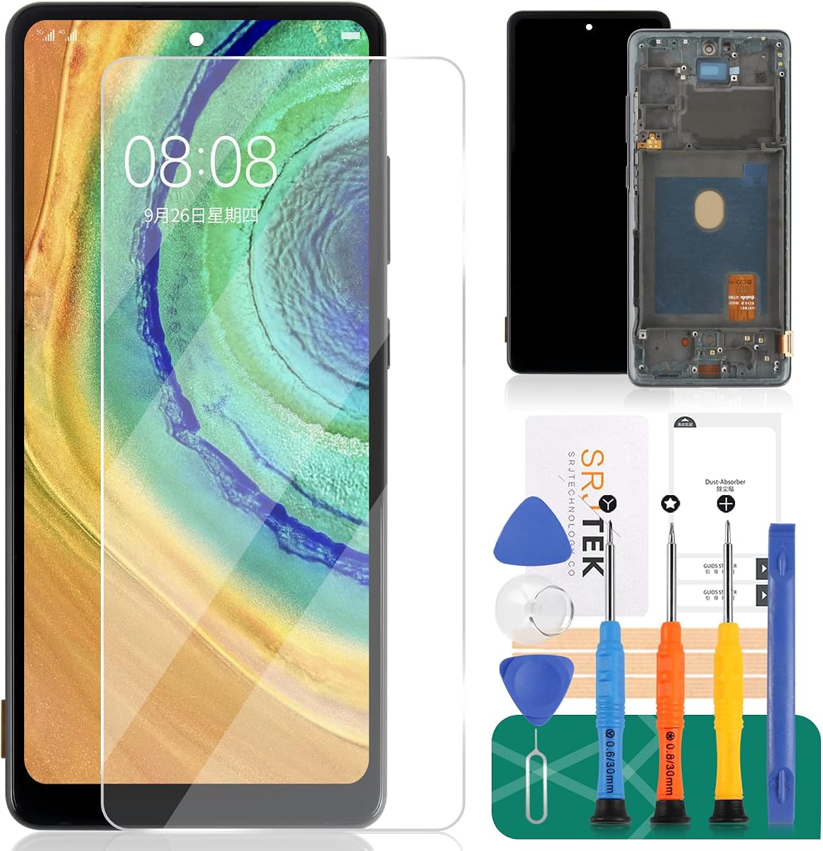 INCELL for Samsung Galaxy S20 FE 5G Screen Replacement for Samsung S20 FE 5G LCD Display for SM-G781B SM-G781U Digitizer Touch Screen Assembly Repair Parts with Frame (No Fingerprint Function)