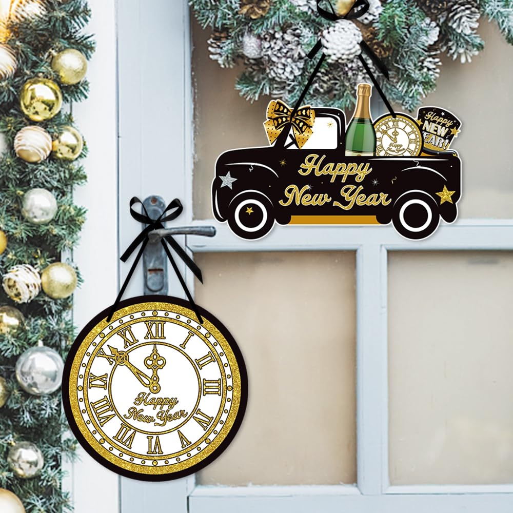 Amazon.com: Happy New Year 2026 Door Sign 2026 New Year'Eve Door