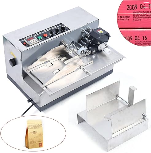 Miniatura 4 de Máquina automática de etiquetado de fecha de impresión - Máquina automática de codificación de ruedas de tinta seca sólida de 110 V Codificador