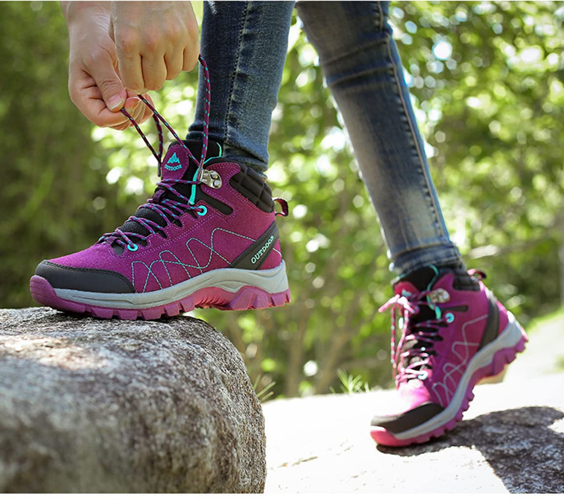 Zapatos De Senderismo para Mujer Botines Impermeables Antideslizantes Al Aire Libre Zapatillas Ligeras De Trekking