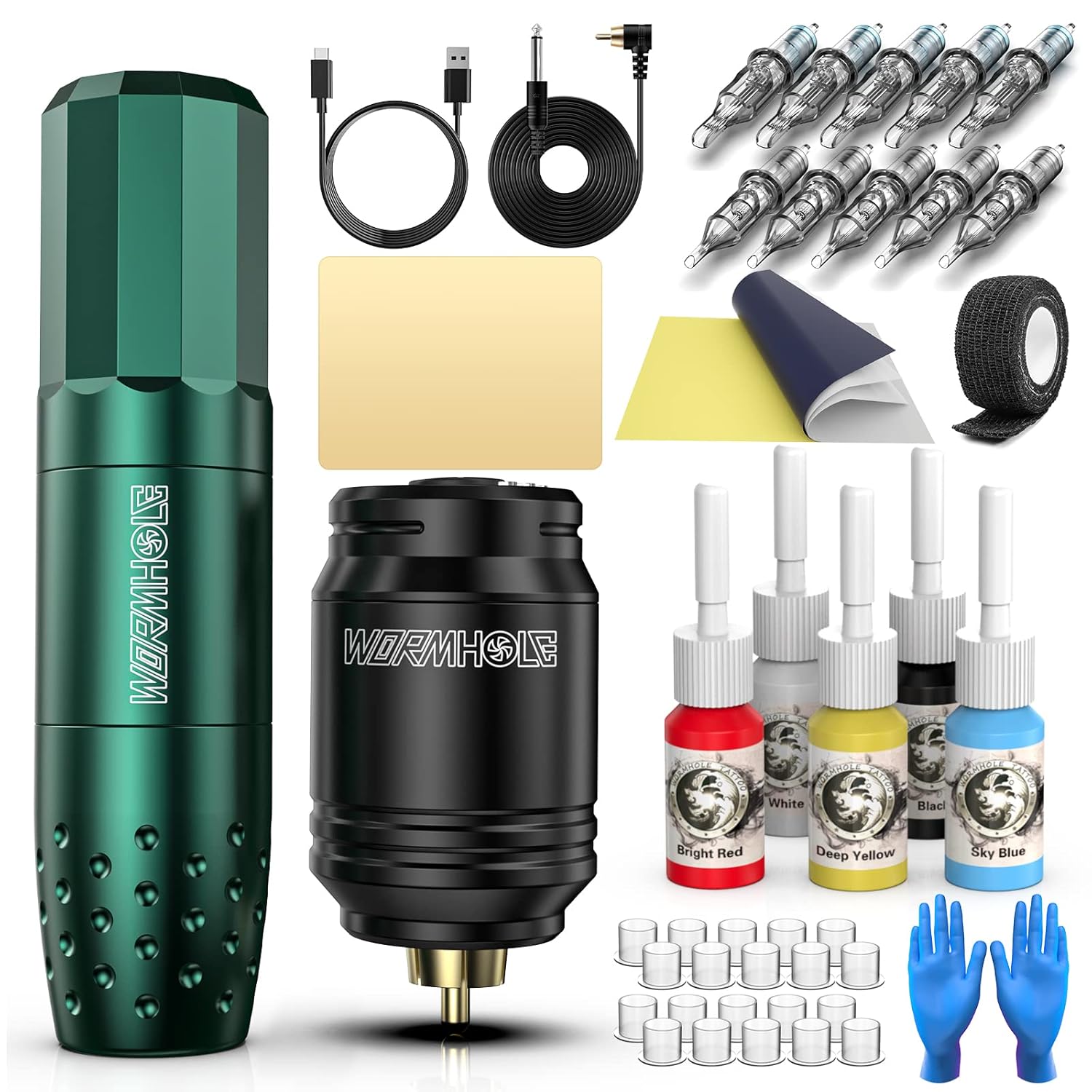 Wormhole Tattoo Kit,Wireless Tattoo Pen Kit, Cordless