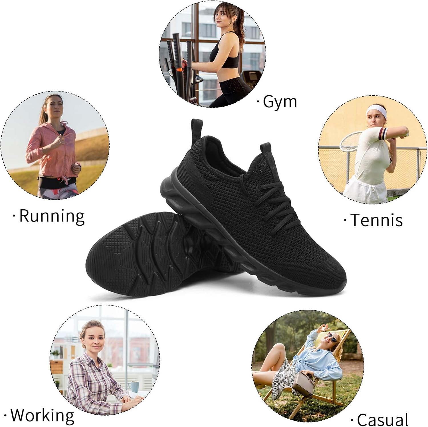 Womens Walking Shoes Running Tennis Sneakers Non Slip Gym Workout Athletic Lightweight Comfortable Fashion Sport Mesh Casual Shoe - Image 7