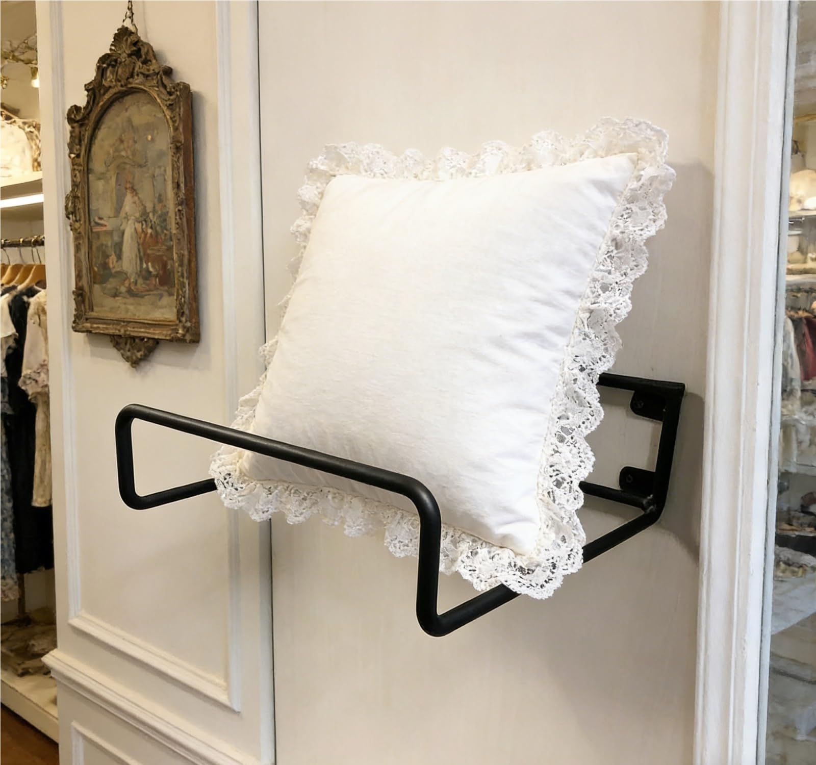 Expositor de Almohadas de Pared y organizador de cojines para almacenamiento comercial