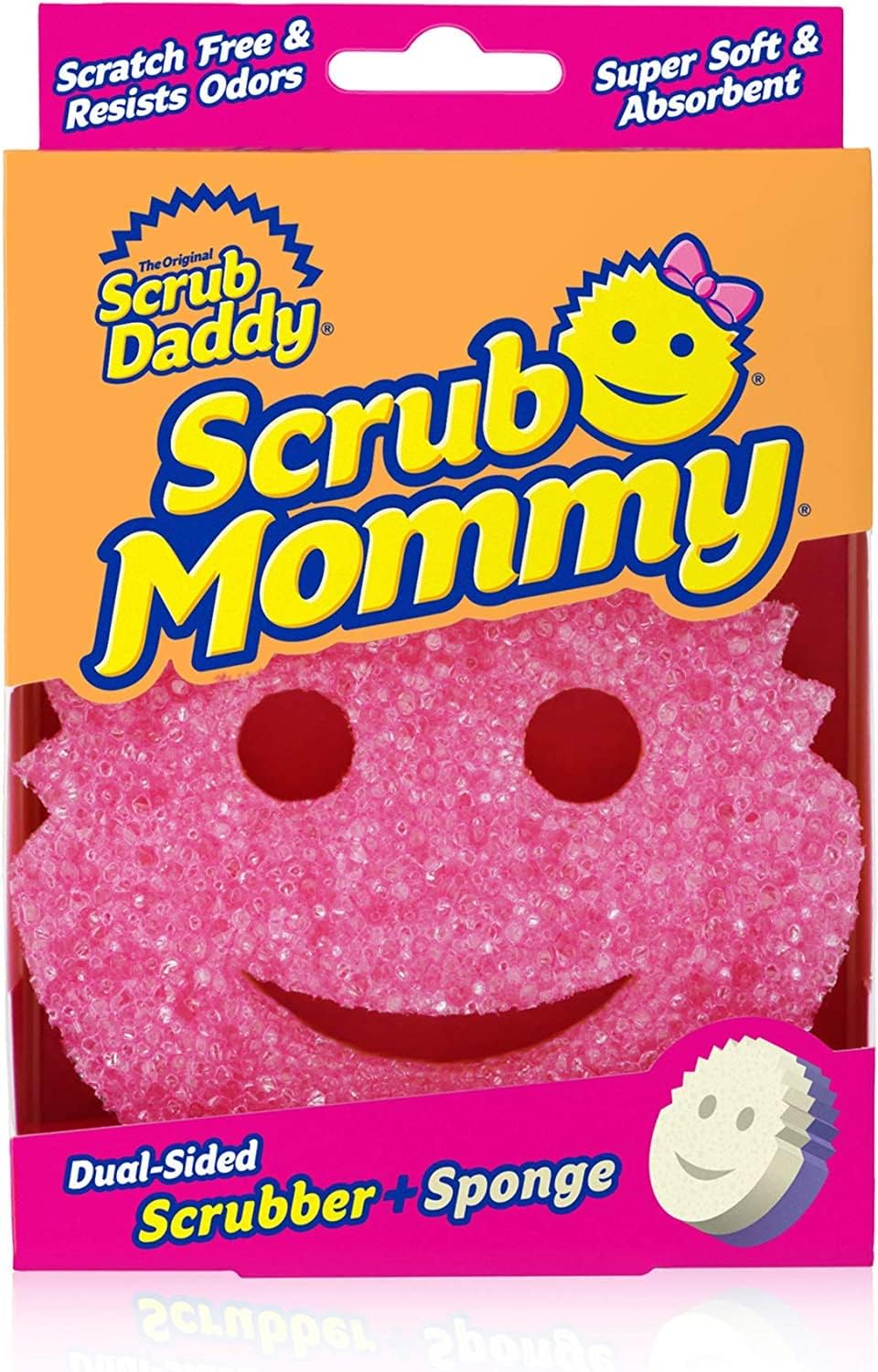 Scrub Mummy Double-Sided Soft Absorbent Non-Scratch Scrubber and Sponge 1 Count SM24MVP2016