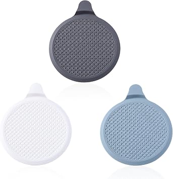 3 Pack Universal Bath Plugs Silicone Drain Hair Catcher, 15x18cm Non-Slip Sink Strainer with Suction Cup, Reusable Drain Cover for Bathroom, Kitchen Sink, Bathtub, Shower Floor Drain