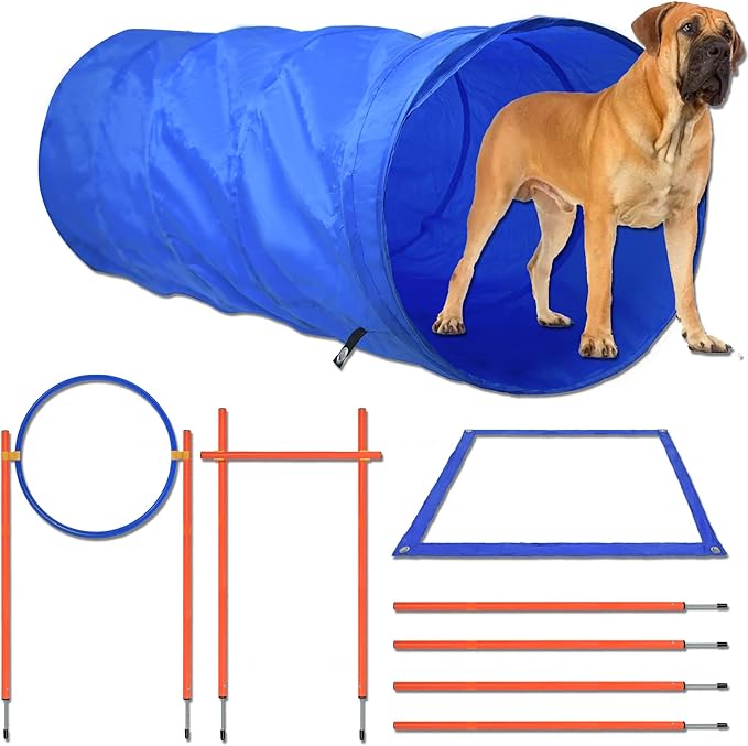 4x Hürdenset Für Hundesport - Verstellbare Agility Stangen Mit Tasche