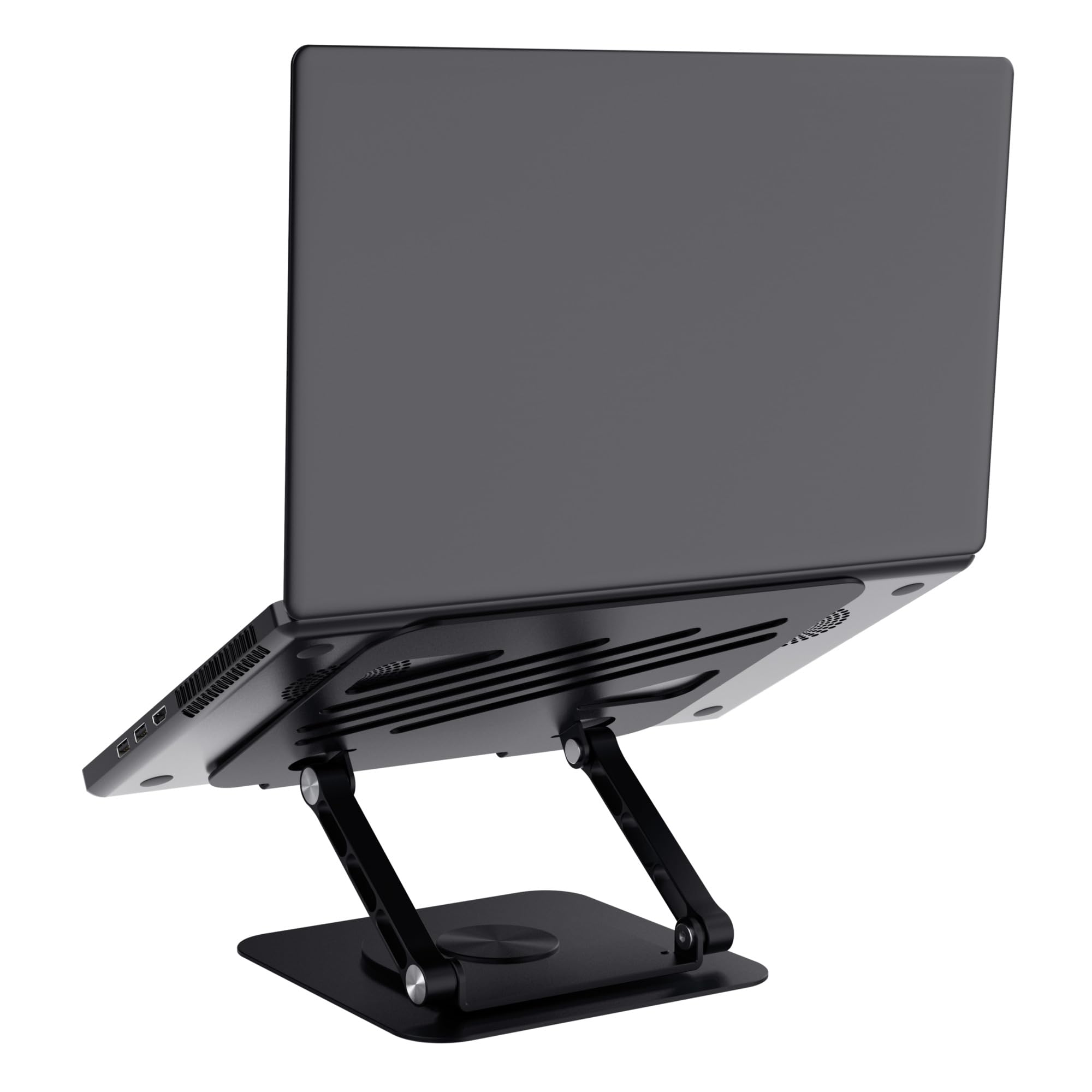 Trust Zeff Ergonomiczny stojak na laptopa z obrotem o 360 stopni, składany metalowy stojak na laptopa o przekątnej 40.6 cm, z regulacją wysokości, uchwyt na laptopa, Macbooka, tablet, Dell, HP, do