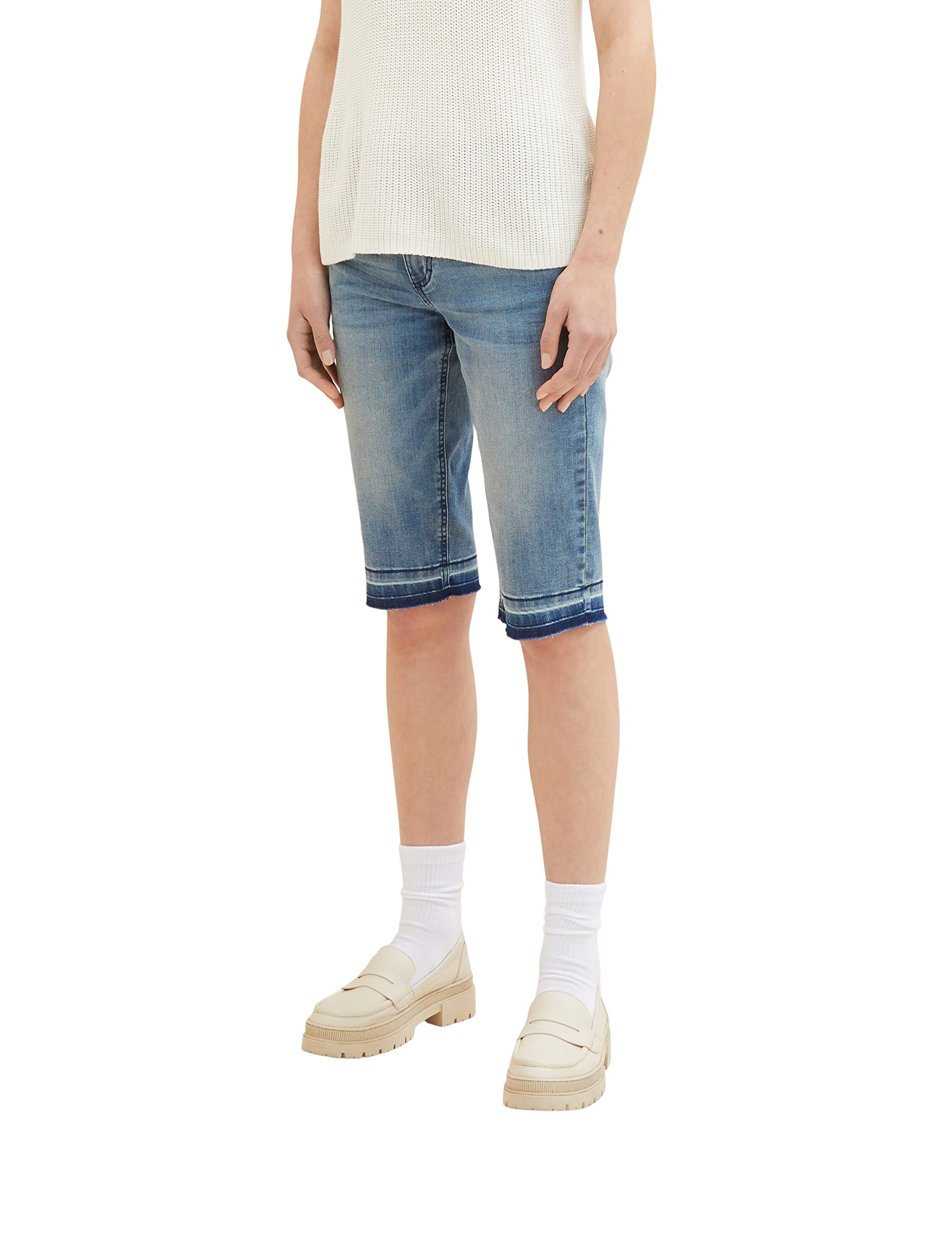 TOM TAILOR Bermudas Jeans Pantalones Cortos para Mujer