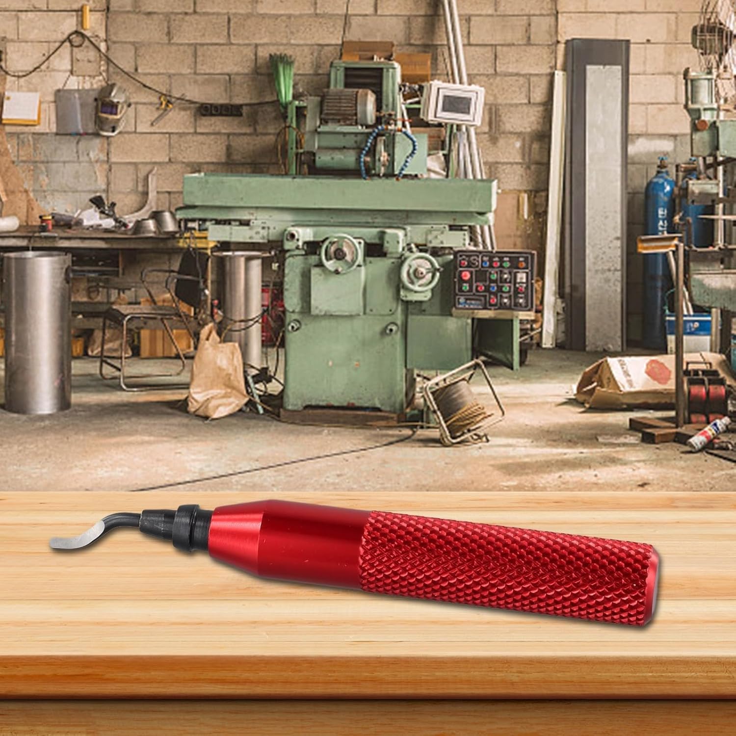 RB3000 Manual Deburring Tool for Metal and Plastic with 10PCS For HSS Trimming, Burr Remover for Aluminum Steel Brass, For Edge Cleaner for Cross Holes and Deep Holes, 3D