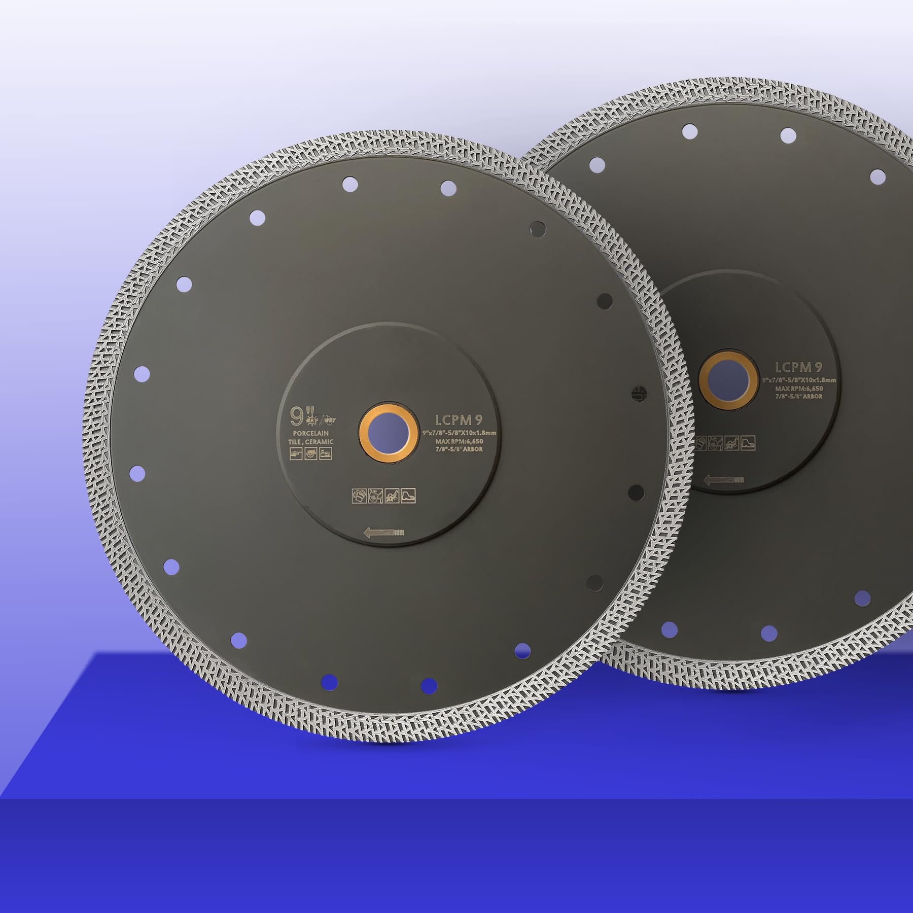 230mm Tile saw Super Thin Diamond Cutting Disc Hand Saw Cutting for Asphalt/Tile/Brick/Stone/Concrete and Masonry (230mm) - Image 2