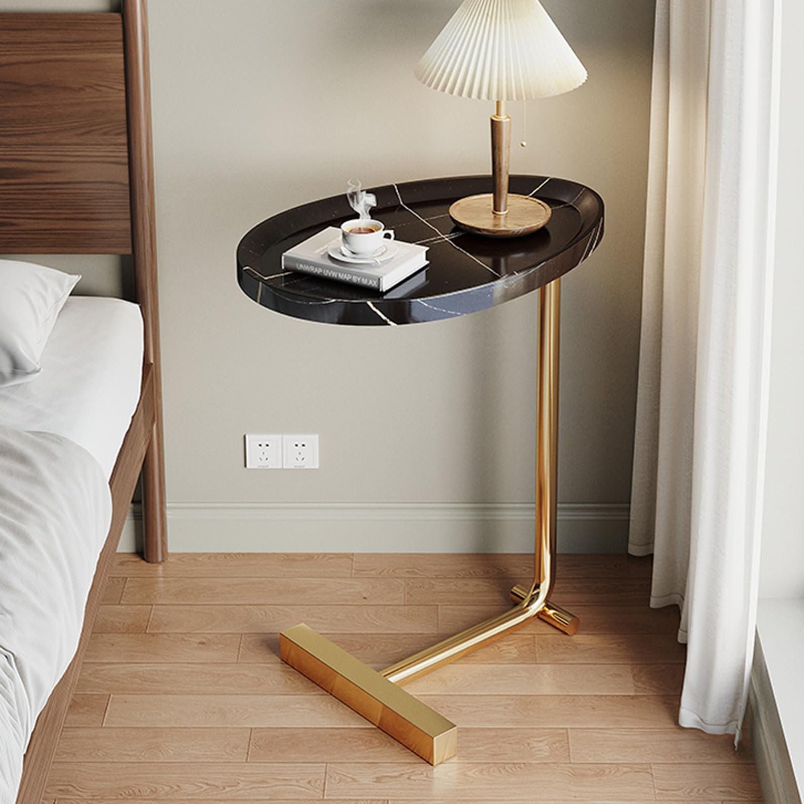 Table de chevet en bois de chambre pour petits espaces