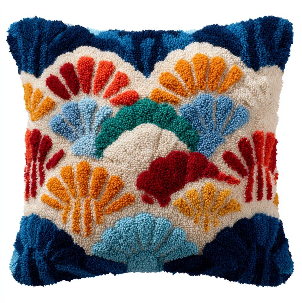 AxiangziK Pre-Printed Latch Hook Cushion Kits,Shell