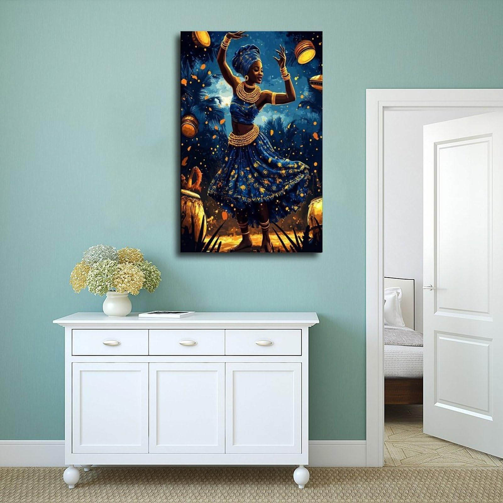 Stampa artistica da danza, festival africano tradizionale (3) poster su tela da parete decorazione artistica da parete dipinti per soggiorno camera da letto decorazione 40,6 cm L x 61 cm W