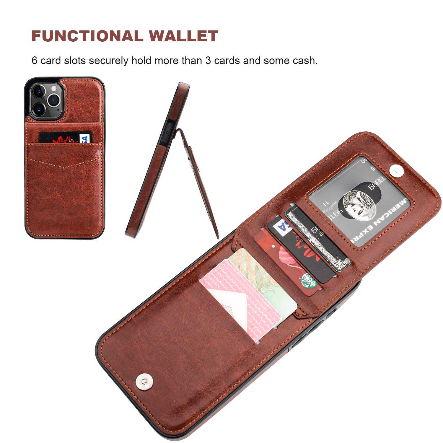 Amazon.co.jp: KIHUWEY iPhone 12 Pro Max対応 ケース ウォレット