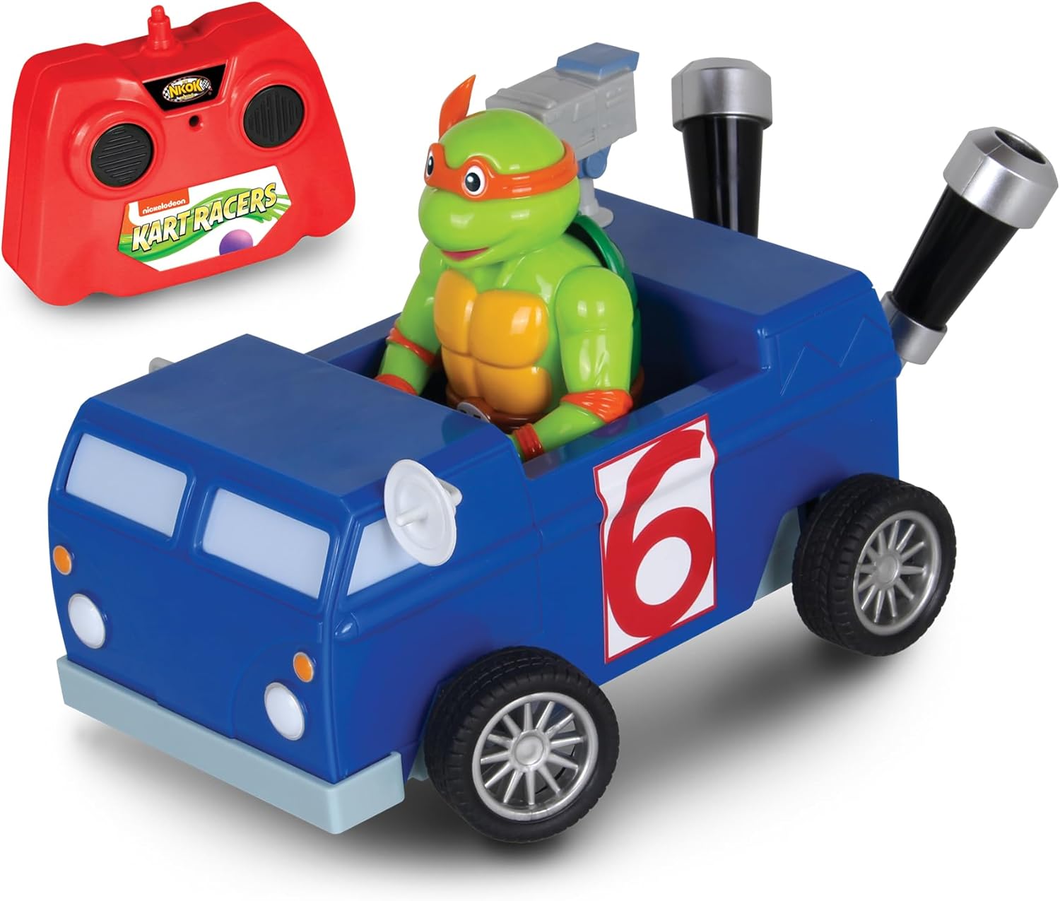 Nick Kart Racers R/C (2.4GHz) TMNT Michelangelo Channel Six; Straight from The Game “Nickelodeon Kart Racers 3: Slime Speedway”; Full Function Fun; Grippy Tires for Ultimate Traction