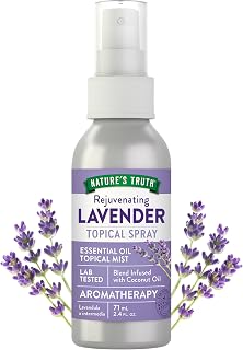 Nature's Truth Lavender Essential Oil Spray 2.4 oz | Calming Aromatherapy Mist for Yoga, Room & Topical Use