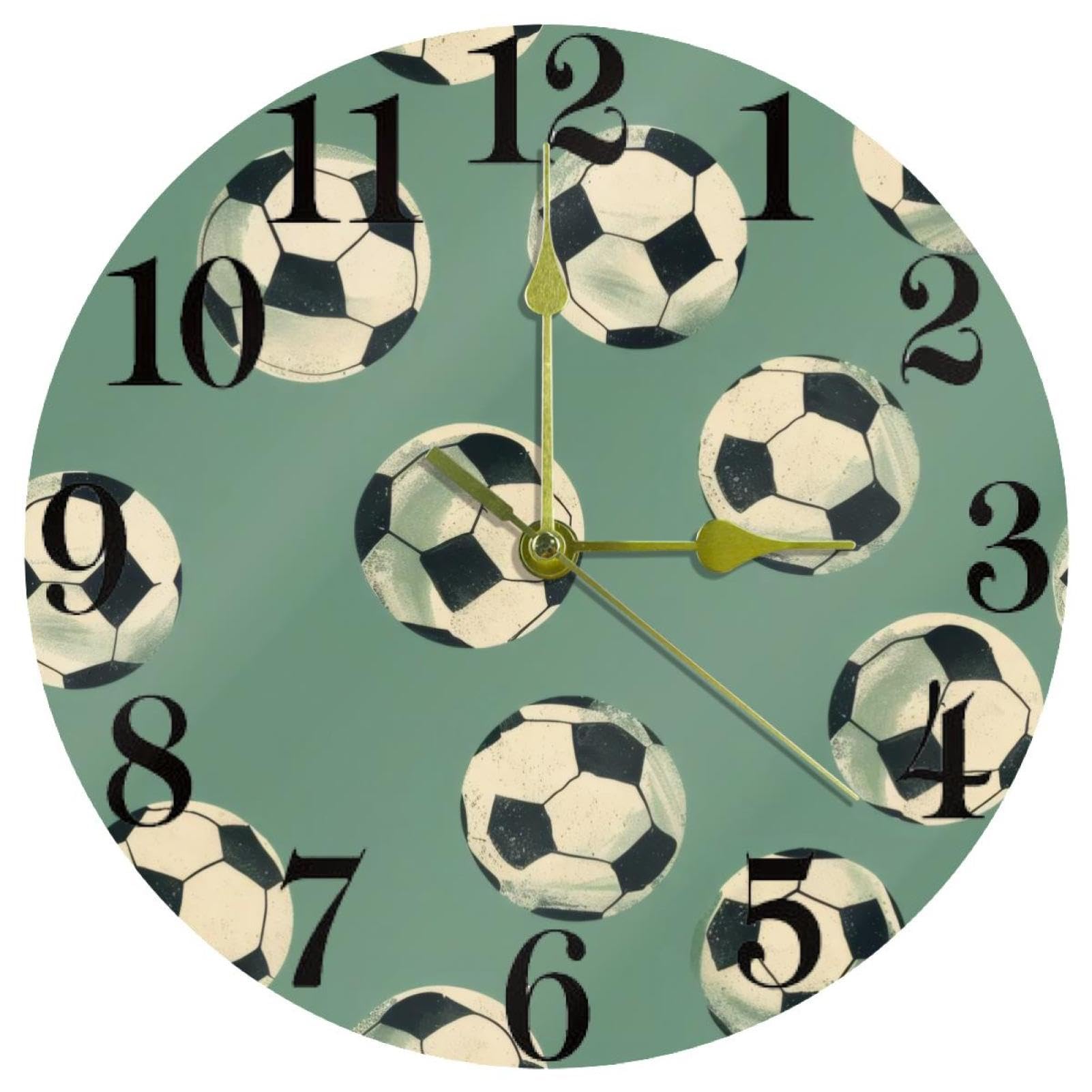 Horloge murale ronde quartz silencieuse noire et blanche moderne pour la maison