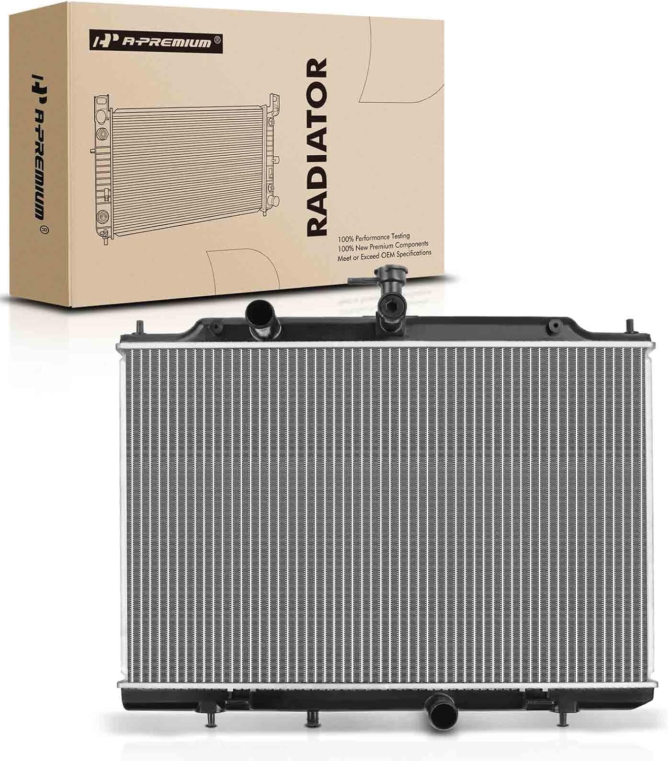 A-Premium Engine Coolant Radiator Assembly Compatible with Nissan NV200 2013-2021 & Chevrolet City Express 2015 2016 2017 2018, L4 2.0L