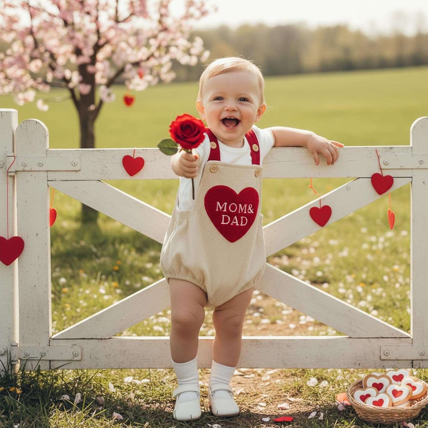 Valentines Day Infant Baby Girls Boys Romper Outfit Newborn 3 6 12 18 Months Girl Jumpsuit Overall Spring Clothes - Image 4