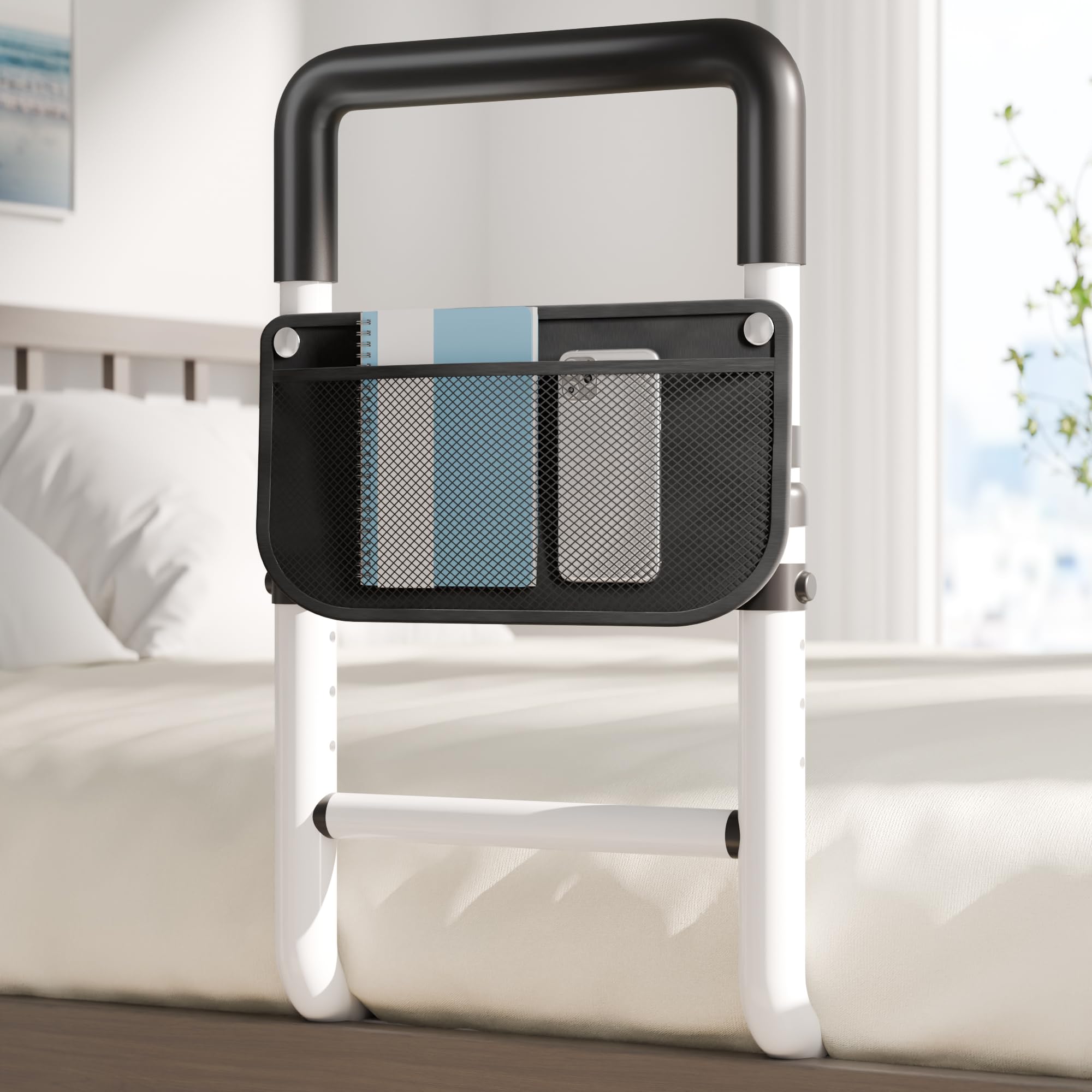 songsoso Sponda regolabile per letto per anziani: supporto per comodino per anziani, adatto per letto king size, queen size, doppio, dispositivo medico resistente per uso domestico e ospedaliero