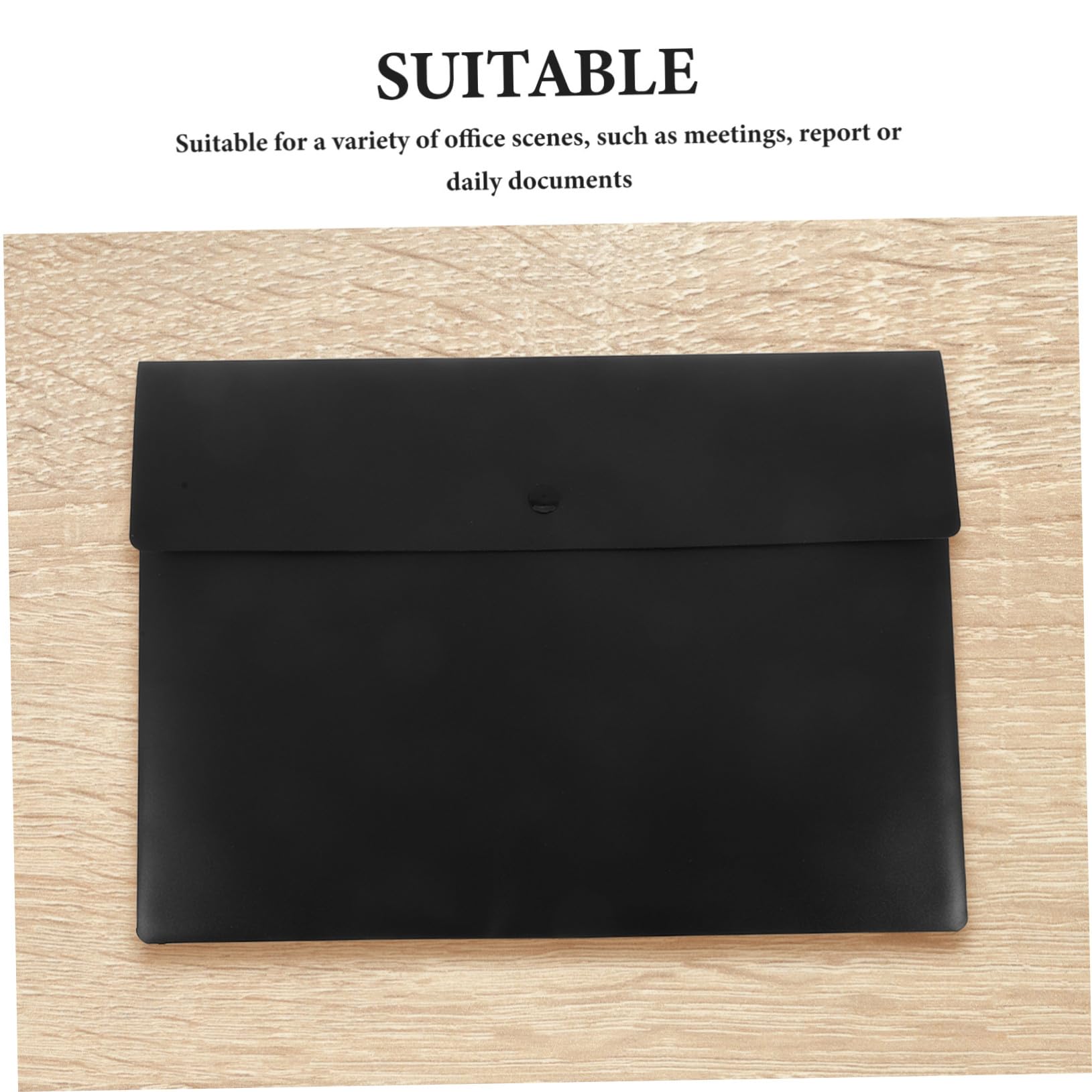 10 Pezzi Documenti con Bottone Snap Buste Plastica Spesse Impermeabili per Ufficio Scuola e Business Portadocumenti Organizzatore Resistente