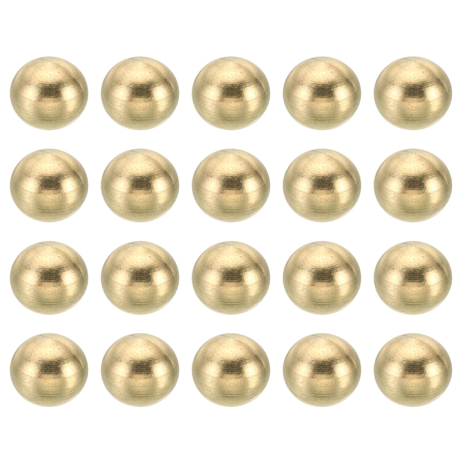 PATIKIL M6x1 Filettatura Tappo Dadi Manopola 20 Pacco Ottone Sfera Lampada Decorazione Vite Tappi Dado Custodia Dado per Mobili Illuminazione o Fai da Te Progetto 12mm