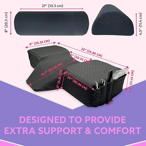 Miniatura 3 de Almohada de cabeza + almohada de piernas Almohada curvada de espuma viscoelástica con soporte para cuello y espalda Almohada de refuerzo