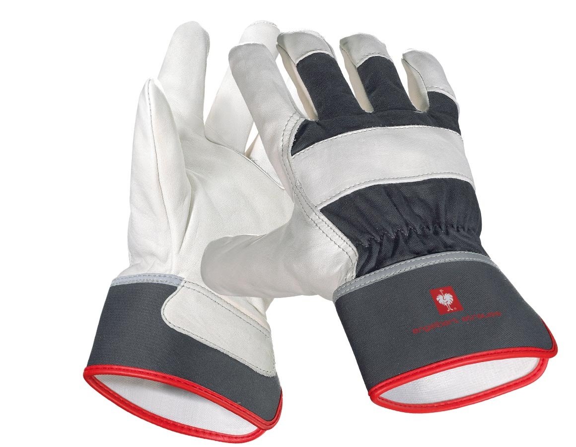Engelbert Strauss Narbenleder-Handschuhe Platinum, GröÃŸe:9, Farbe:graphit bei Günstiger Preis