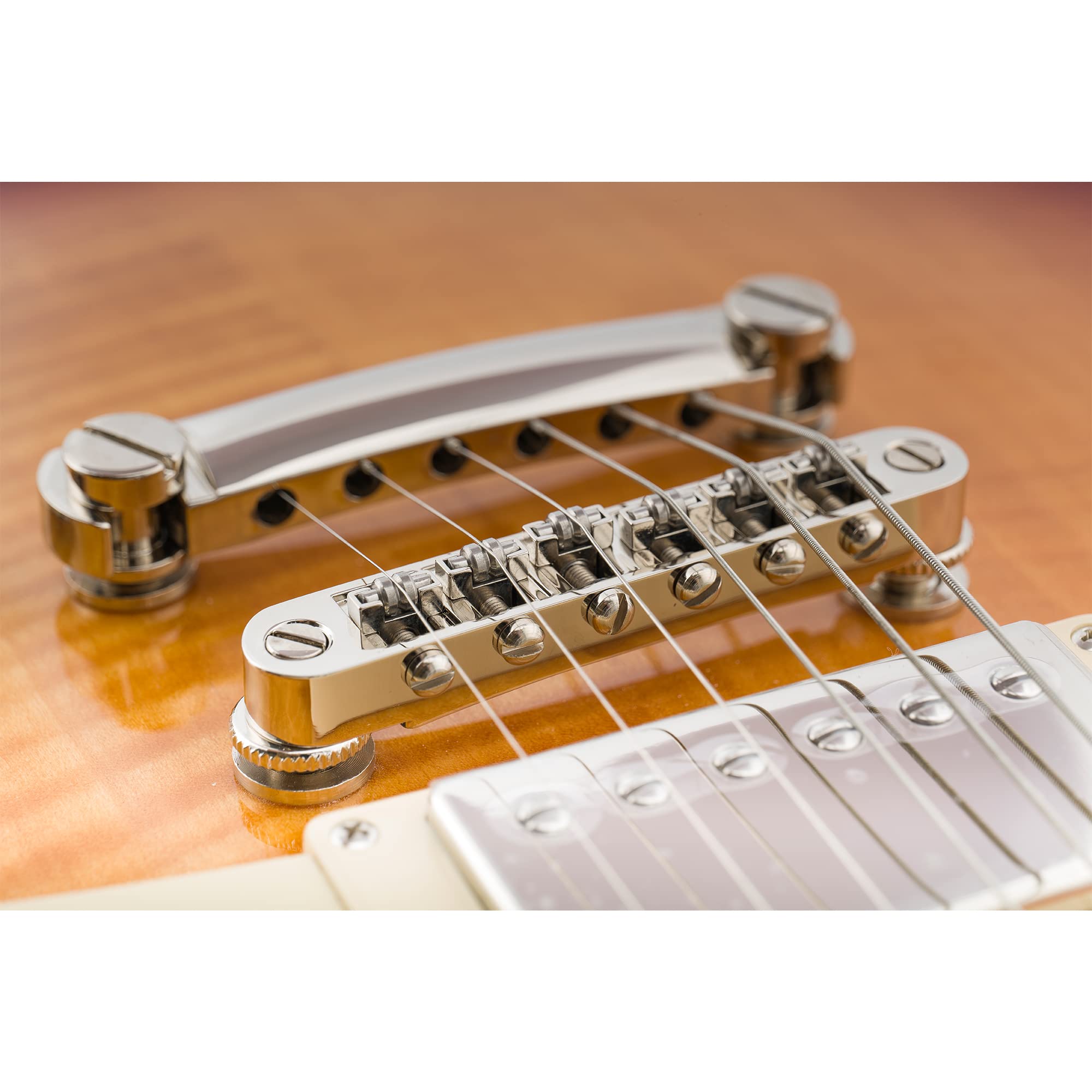 Musiclily Pro Rolkowe Siodełka Mostek Tune-O-Matic Roller Saddle Bridge do Gitary Elektrycznej Les Paul LP SG, Nikiel