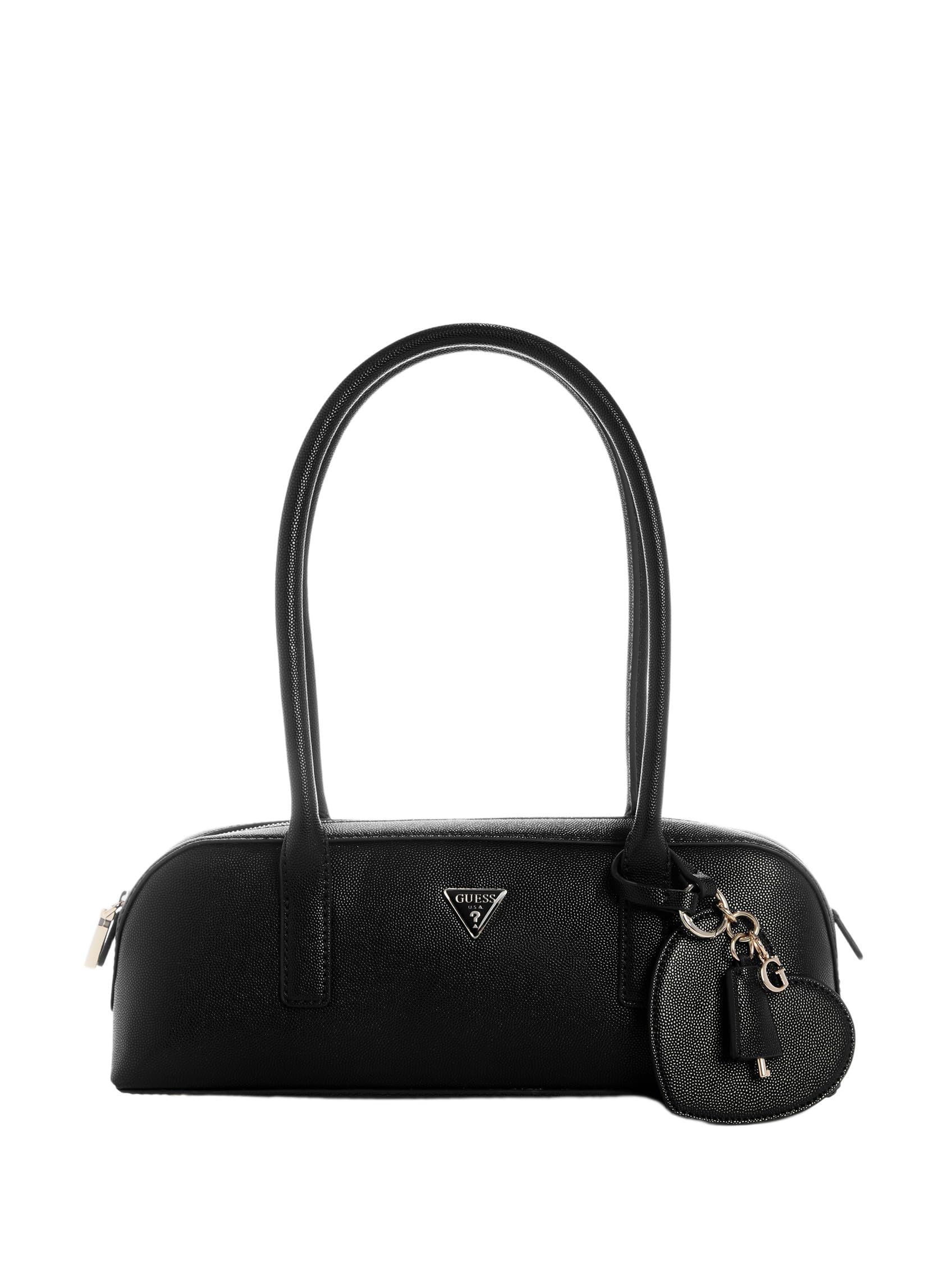 Guess Women's Black Isobel Logo Shoulder Bag - Shoulder Bags - One Size - Bags