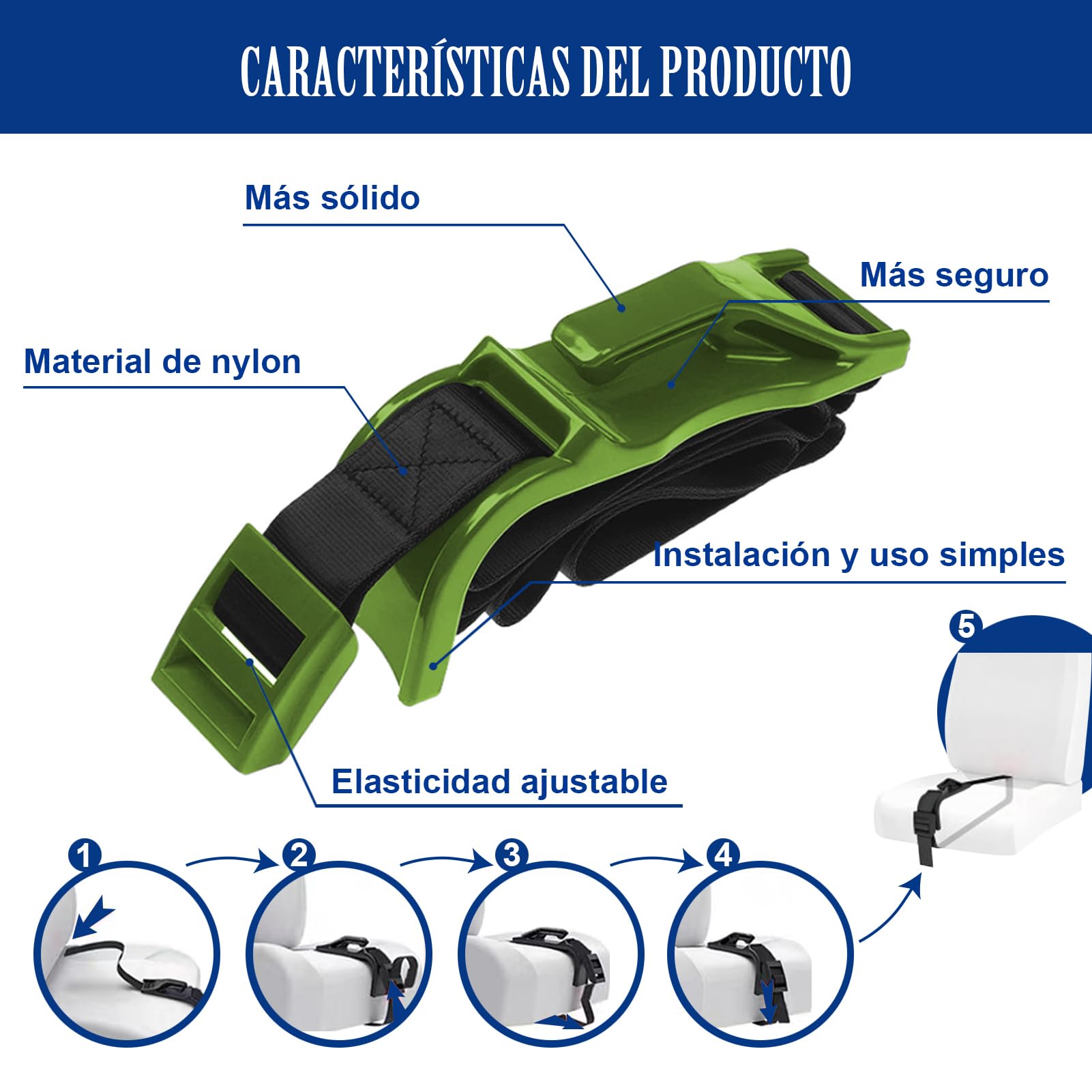 Cinturon de coche embarazada, cinturon seguridad embarazada ajustable, extensor cinturon seguridad coche, protege a Bebé y a Mamá (verde)