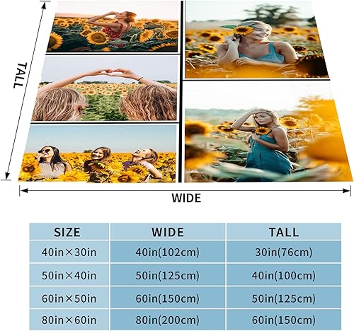 Miniatura 4 de Manta personalizada con foto, manta de franela suave personalizada para regalos de novia, novio, familia, amigo, cumpleaños, día de la madre, día de