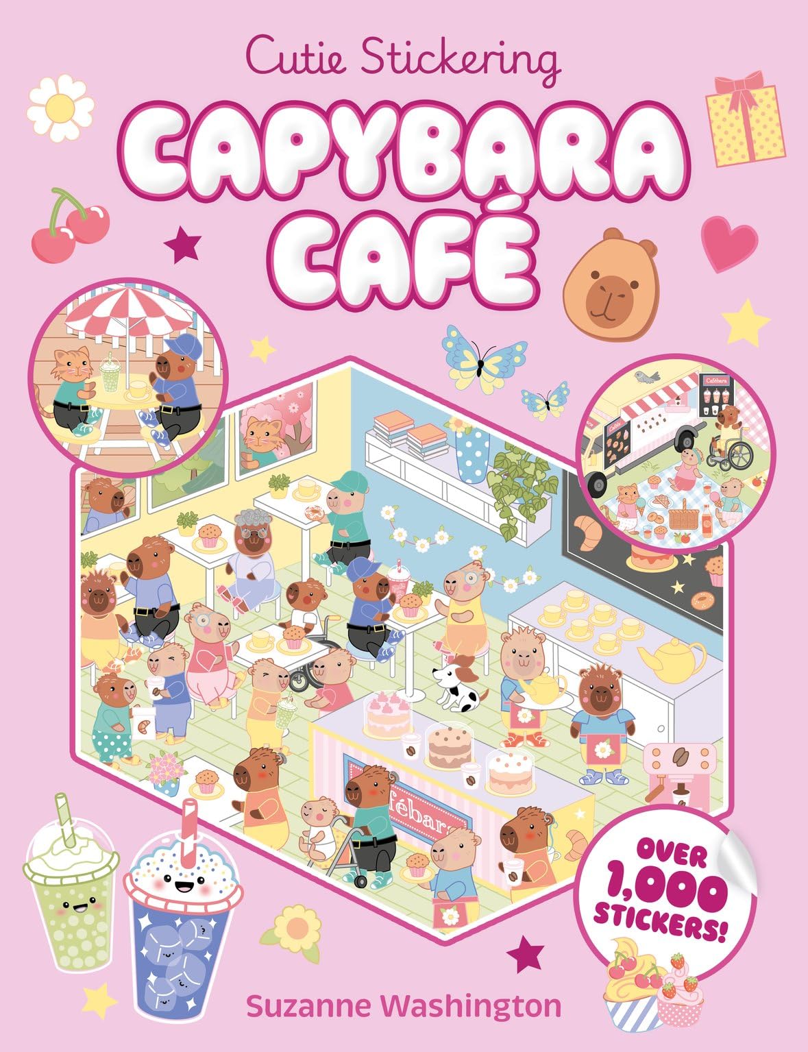 Capybara Cafe Cuties: The Ultimate Cosy Sticker Book (Cutie Stickering)