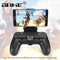 Vista 6 de BRHE Phone Clip for PS4 Controller Mobile Gaming Mount Bracket Holder Adjustable Stand Clamp Compatible with iPhoneiOS, Android, for Playstation4