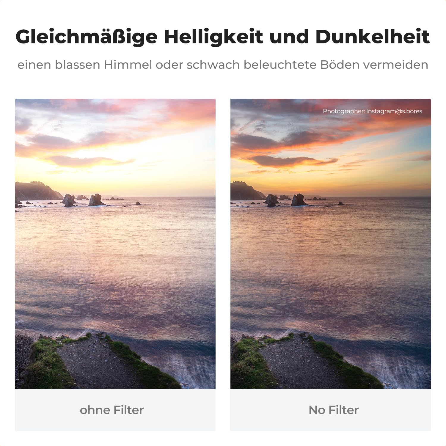 K&F Concept Nano-X 72mm Soft GND8 Verlaufsfilter ND0,9(3 Stops,12,5%) Grauverlaufsfilter GND8 Filter aus optisches Glas
