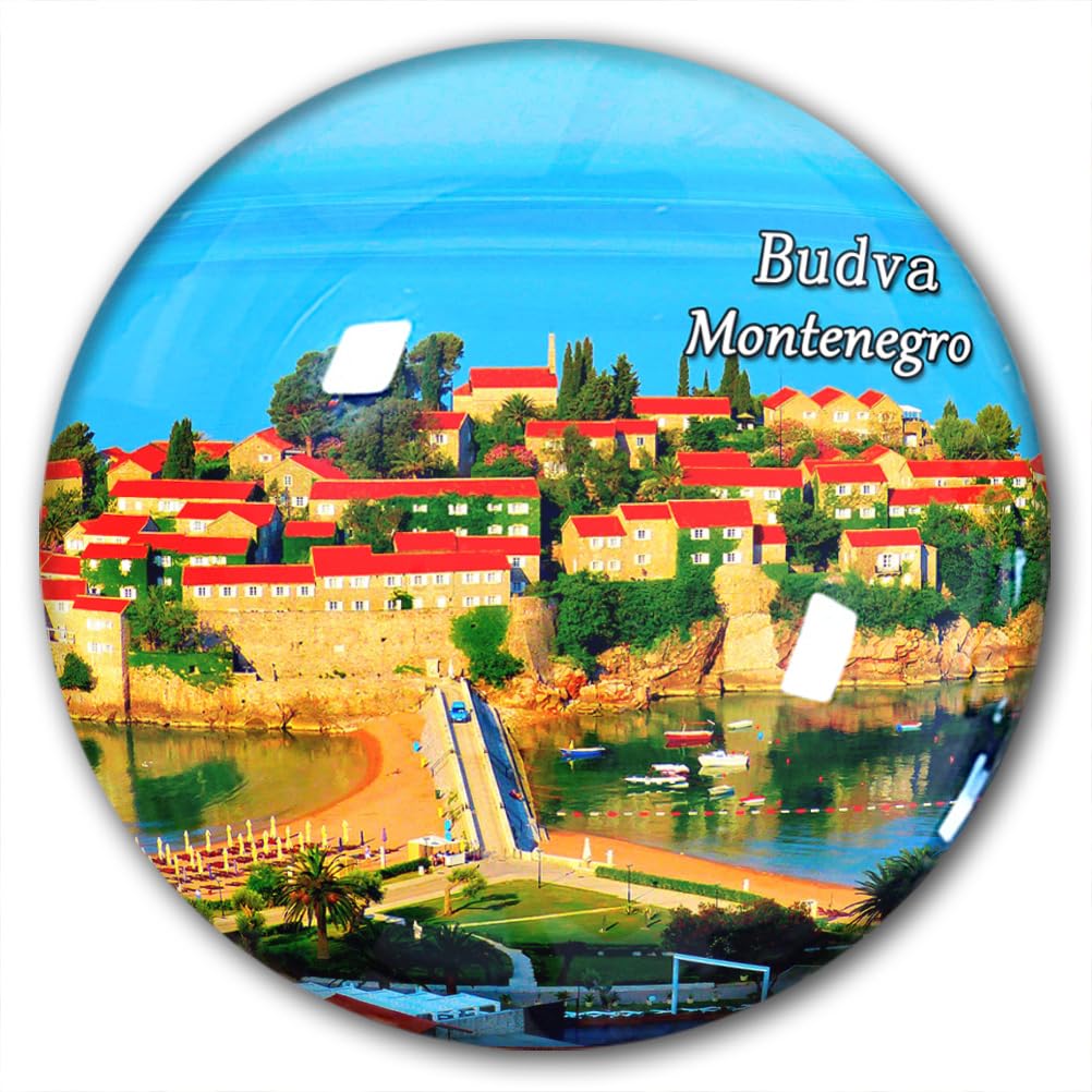 Montenegro Budva Fridge Magnet Refrigerator Stickers Decorative Magnet Travel Souvenir Glass