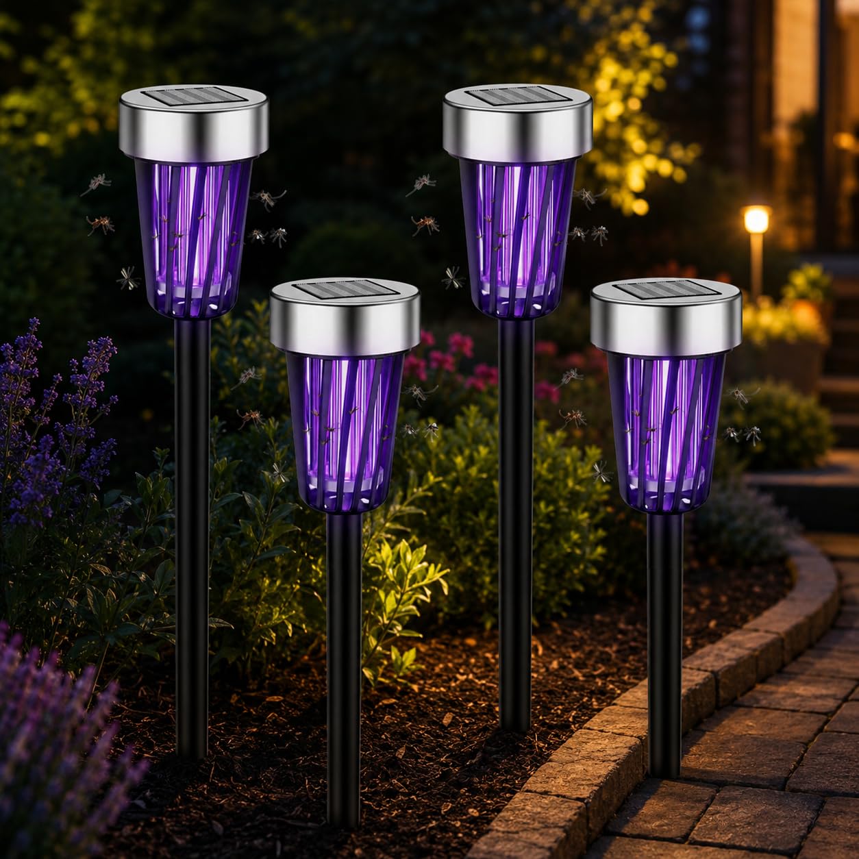 Photo 1 of LNYUHAD Solar Mosquito Zapper 4 Pack