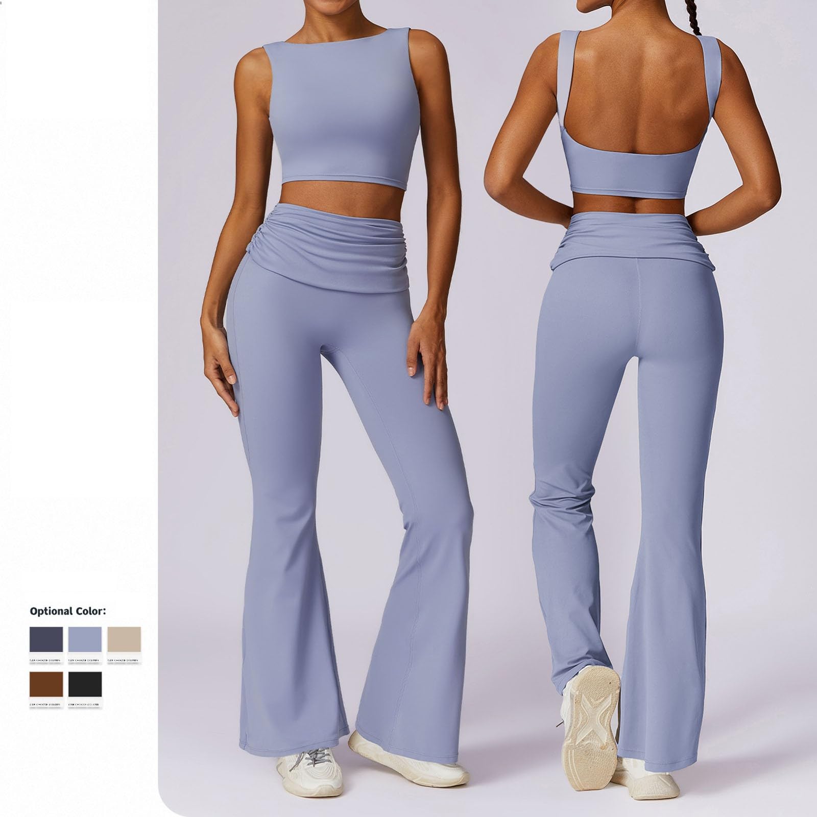 Generisch Conjunto de deporte para mujer, traje de yoga para mujer, traje de yoga, transpirable, de secado rápido, ropa de fitness