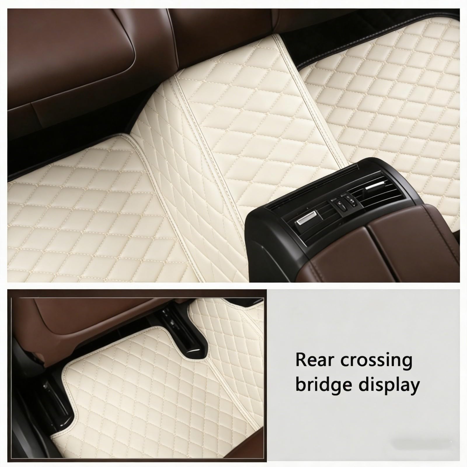 Alfombrillas Coche para Volkswagen Passat B6,2007-2016, Beige, Impermeable, Fácil de Limpiar, Ecológico, Apto para Todas Las Estaciones